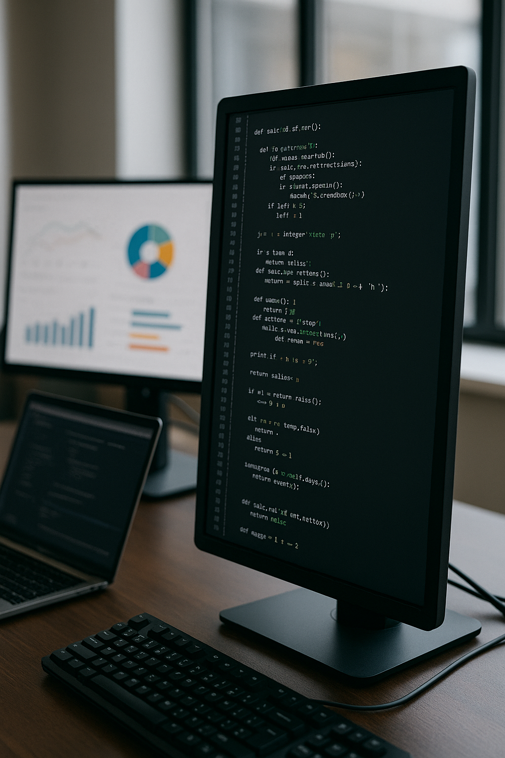 Background picture with computer screens